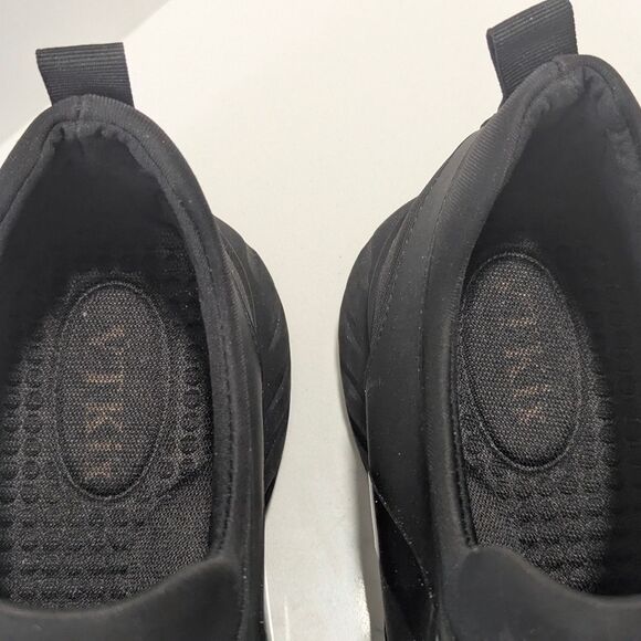 VTKIX Men's Slip-On Leather Knitted Invisible Black Size 16 Athletic Sneakers - Picture 6 of 10